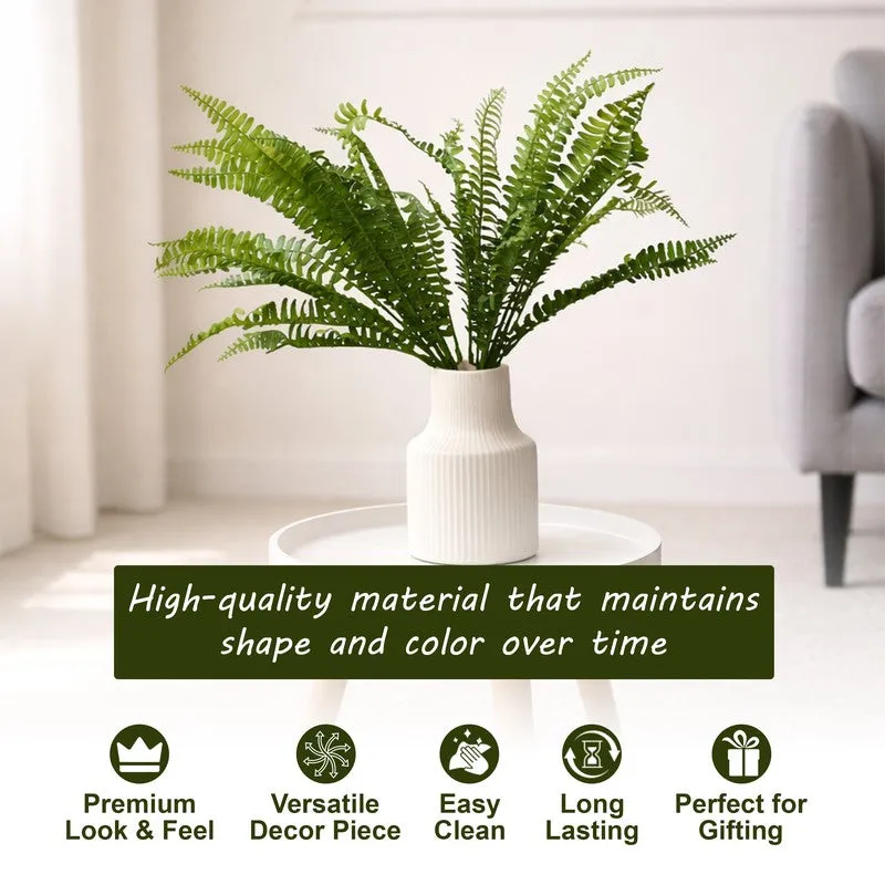 Fernique Plastic Artificial Plant - Set Of Two media 8