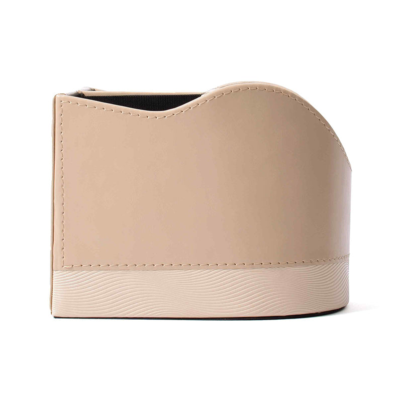 Veltrix Faux Leather Desk Organiser - Beige media 4