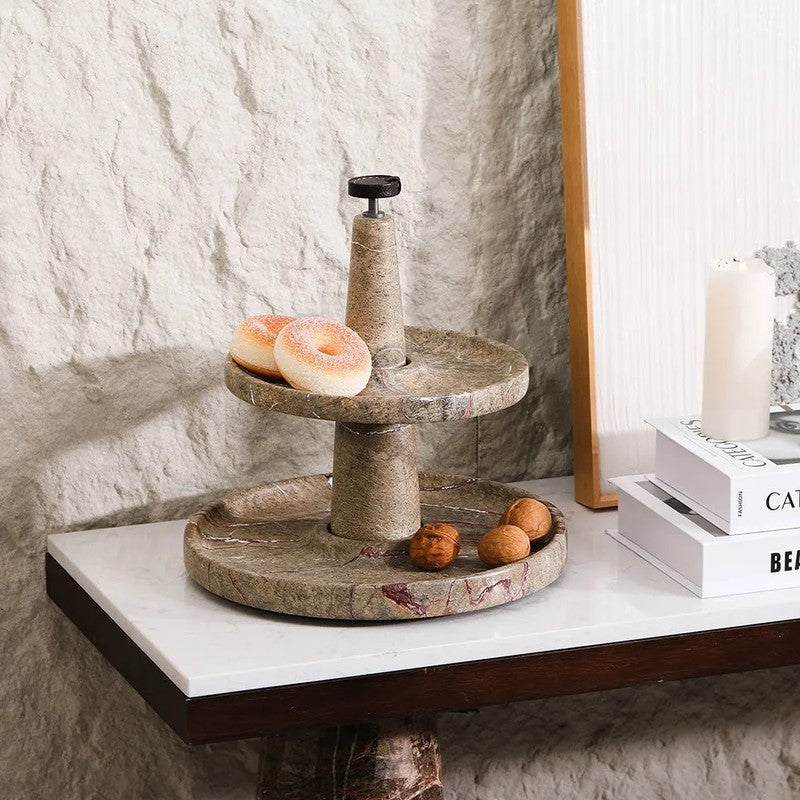 Rustica Serve Marble Platter - Coffee