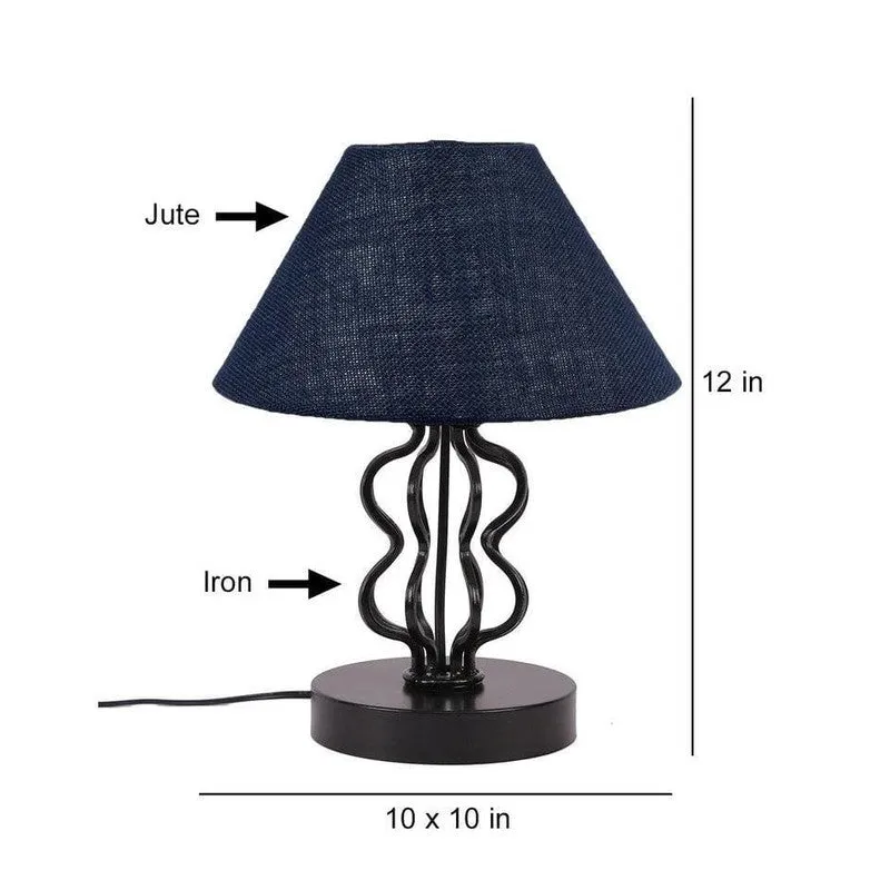 Iggly Wiggly Fabric Table Lamp - Blue,Black media 6