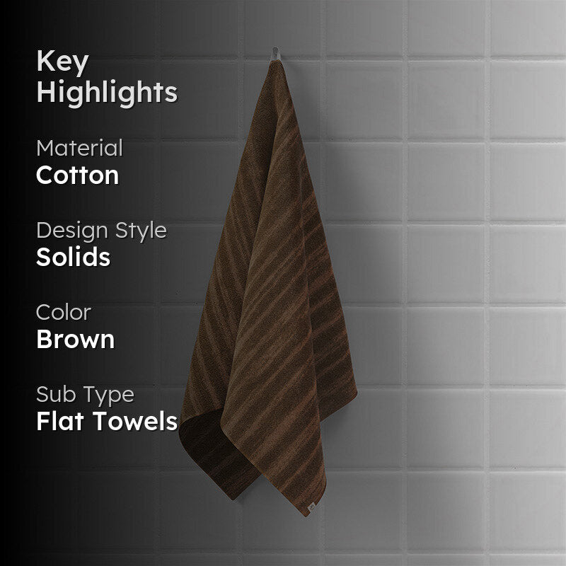 Sunscreen Terry Cotton Bath Towel - Brown media 2