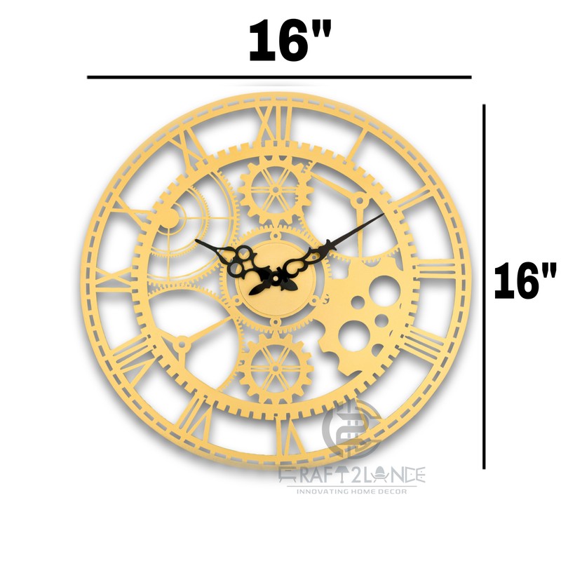 Switch Silent Wall Clock - Gold media 10