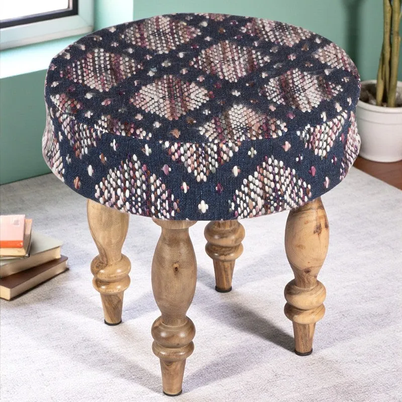 Qavro Sheesham Wooden Bench - Blue media 1