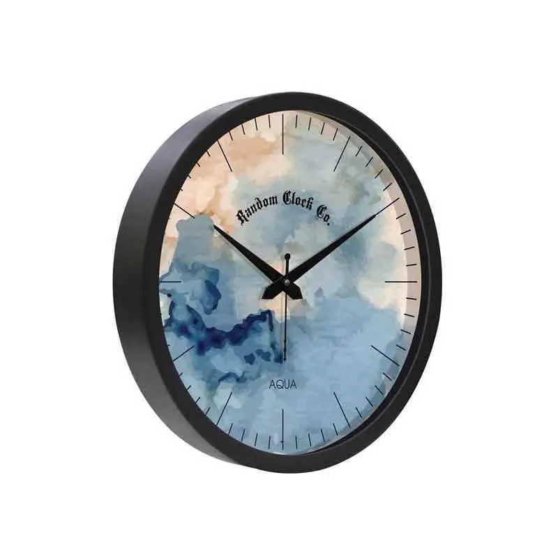Watercolors Wall Clock - Blue media 4