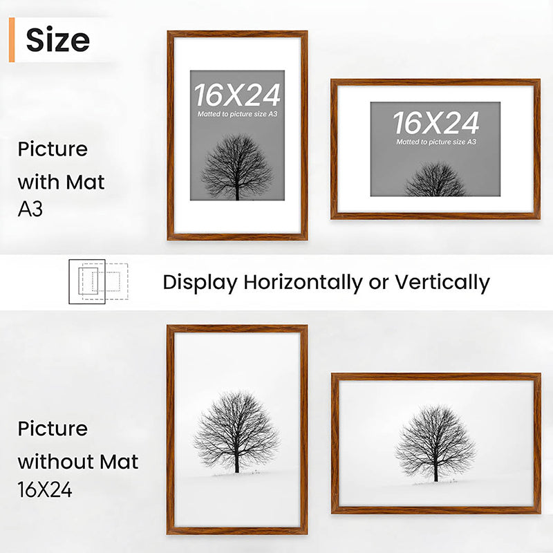Driftwood Charm Rectangle Photo Frame (Brown) - Set Of Two media 7