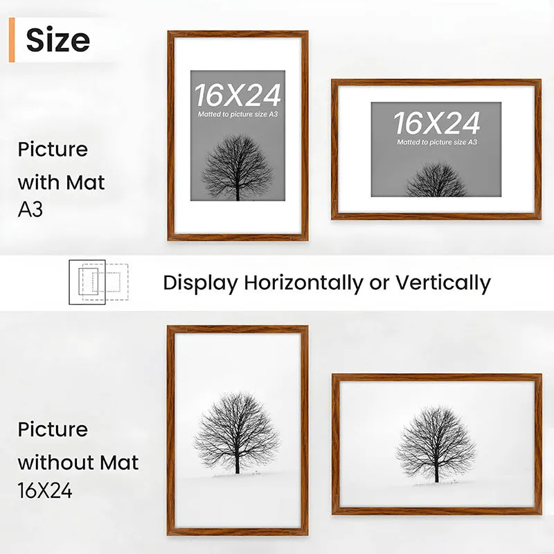 Driftwood Charm Rectangle Photo Frame (Brown) - Set Of Two media 7