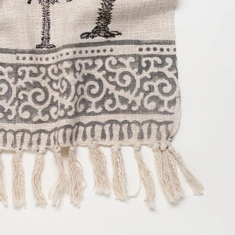 Zig Zag Handblock Printed Throw media 5