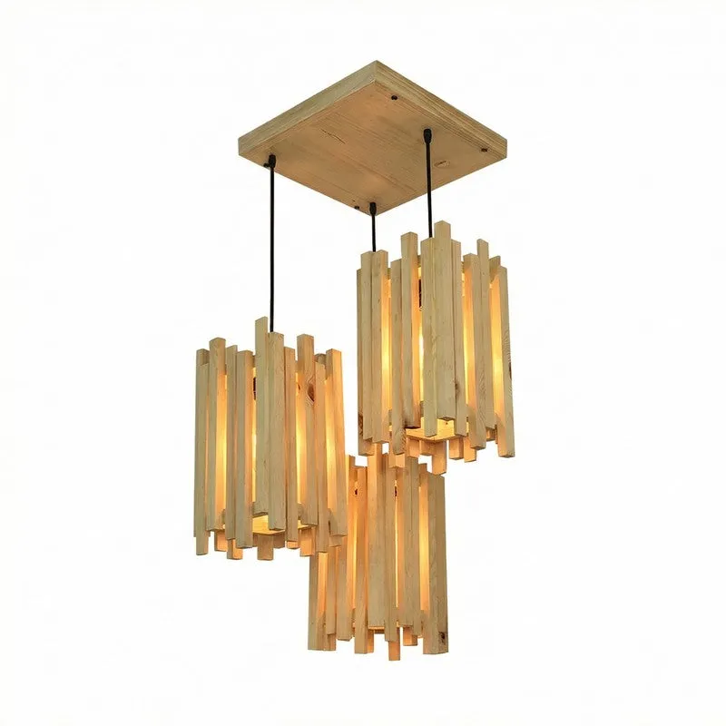CageLine Wooden Ceiling Lamp - Beige media 6