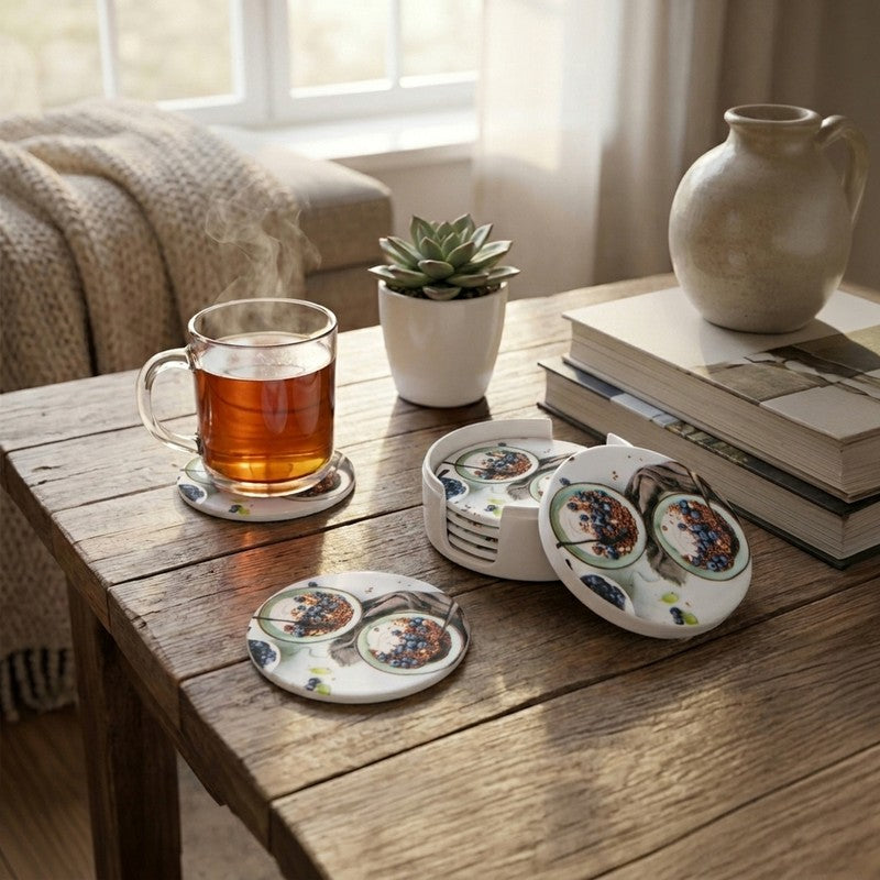 Pudding Melamine Coaster Set - Eight Piece Set