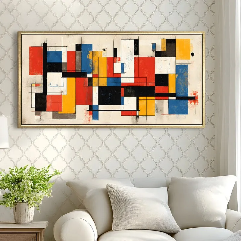 Linear Rhythm Canvas Wall Painting With Frame media 4