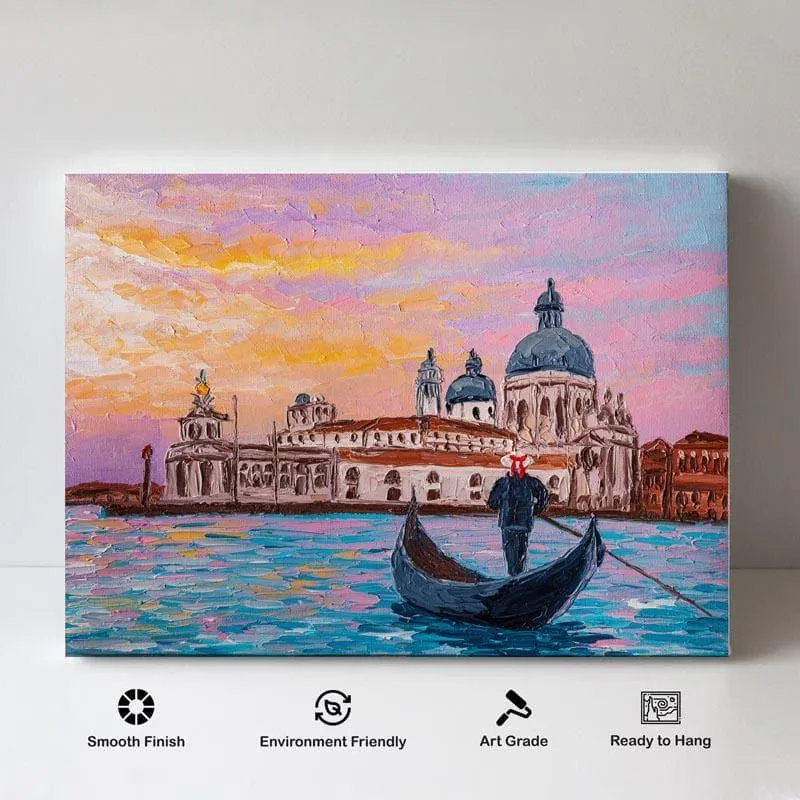 Venetian Landscape Canvas Painting - Arina Iastrebova - Gallery Wrap media 4