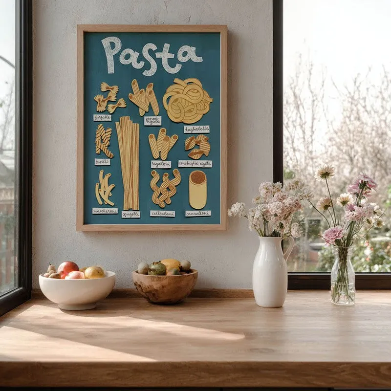 Sades Of Pasta Archival Canvas Wall Art - Brown media 7