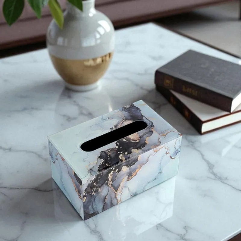 AarviDecor OpalRidge Glass Tissue Holder media 4