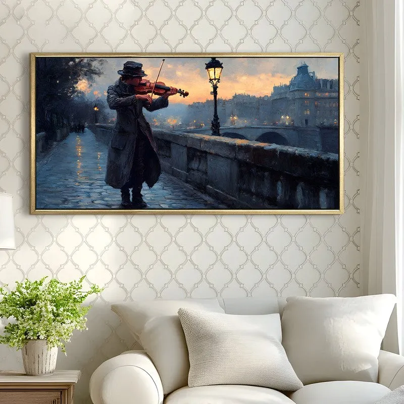 Hushed Harmony Canvas Wall Painting With Frame media 4