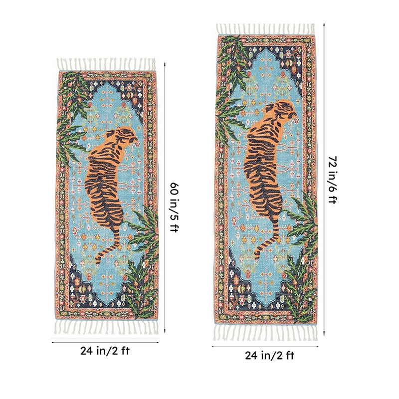 Imperial Tiger Cotton Runner Rug media 10