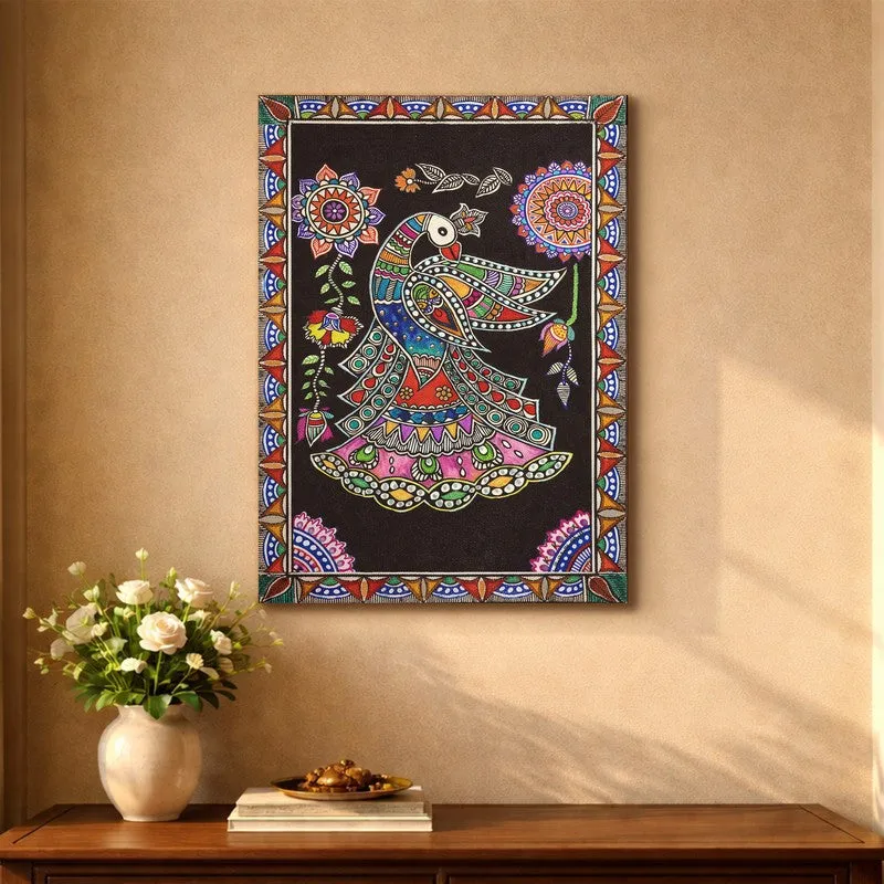 Peacock Bloom Canvas Wall Art & Paintings media 5
