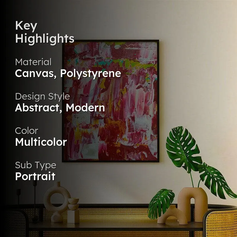 Dessert Abstract Canvas Wall Painting - Black Frame media 2