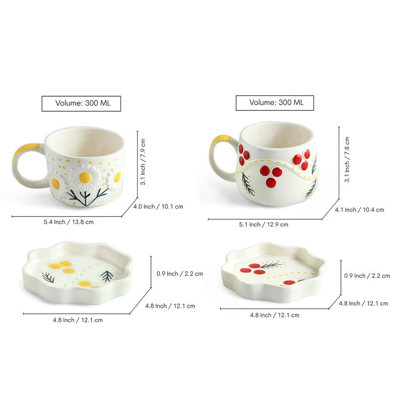 Bloom Burst Cup & Saucer - Set of Two (300 ML) media 8