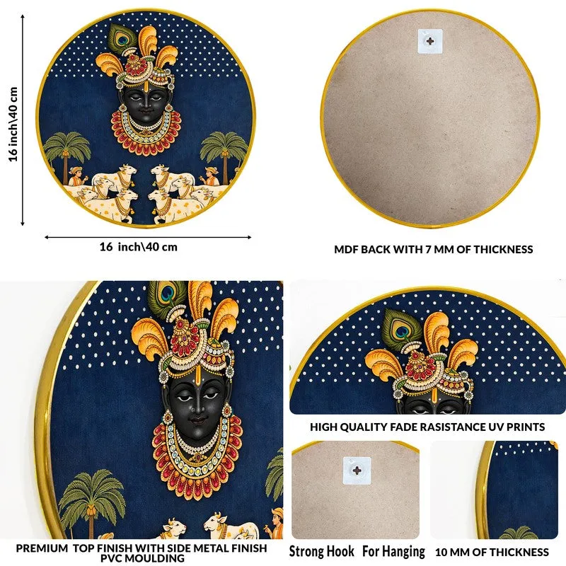 Shrinathji With Cows Pichwai Paper Wall Art media 9