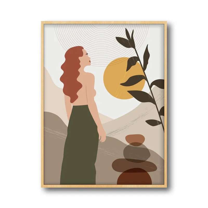 Unbreakable Bloom Lady Archival Canvas Wall Art - Natural Brown Frame media 5