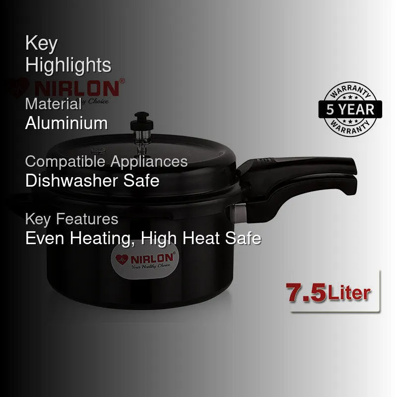 Nirlon Hard Anodized Pressure Cooker - 7500 mL media 2