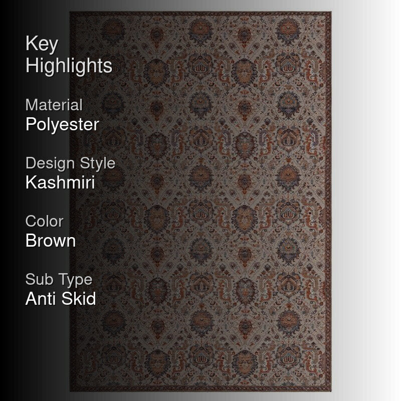 Daniyar Ethnic Carpet - Brown media 2