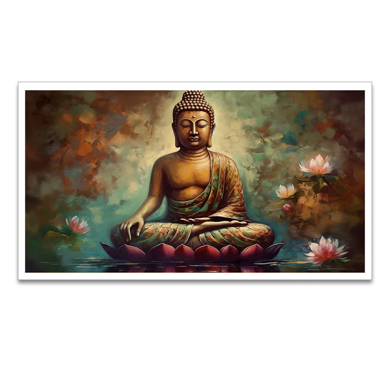 Mahatma Wall Painting With Frame media 6