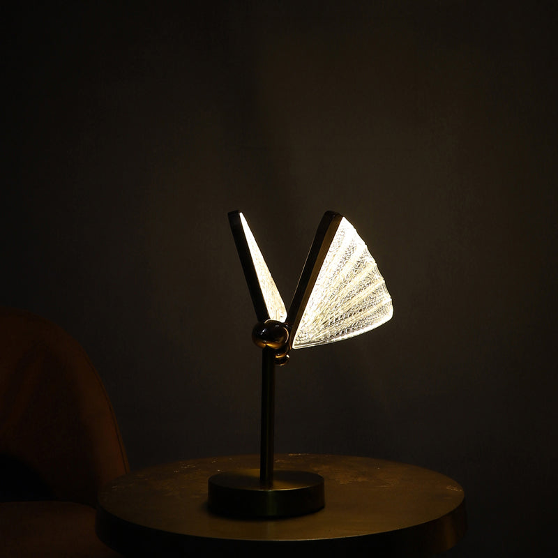 Titly Iron Table Lamp - Gold,Transparent