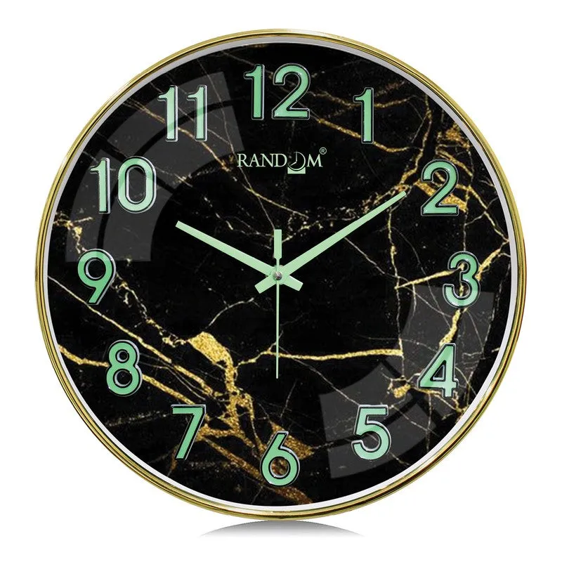 Marvello Round Modern Plastic Wall Clock - Black media 3