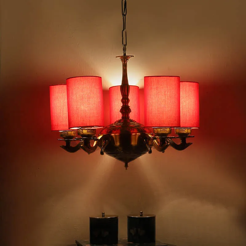 Sandiera Cylindrical Golden Antique Ceiling Lamp media 1
