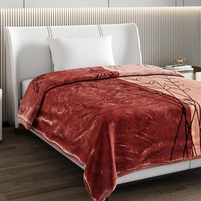 Monte Carlo Crimson Whisper Blanket (Brown) - 950 GSM media 4