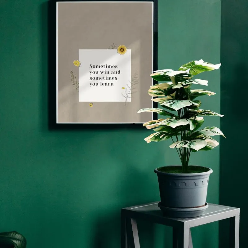 Monstique Artificial Monstera Plant With Black Plastic Pot - 2.5 Feet media 5