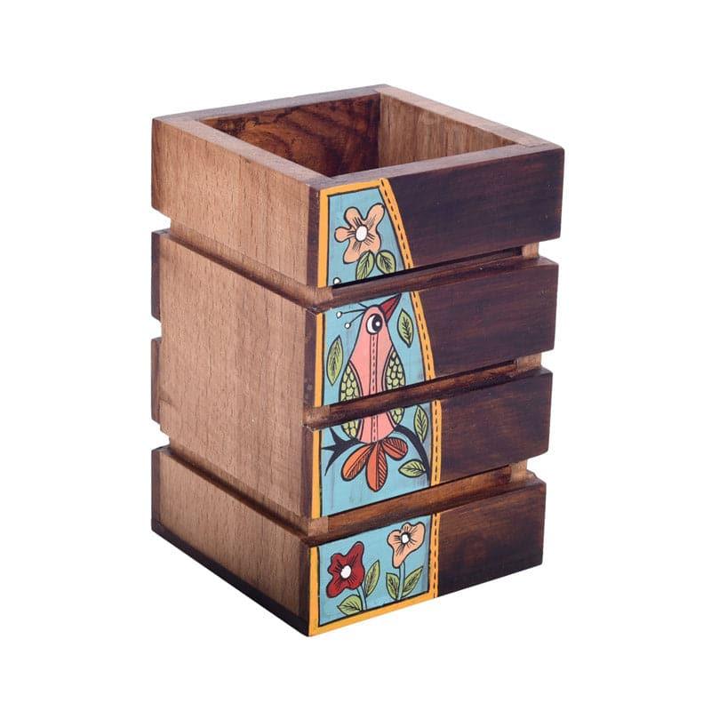 Tribal Birdie Wooden Cutlery Holder media 4