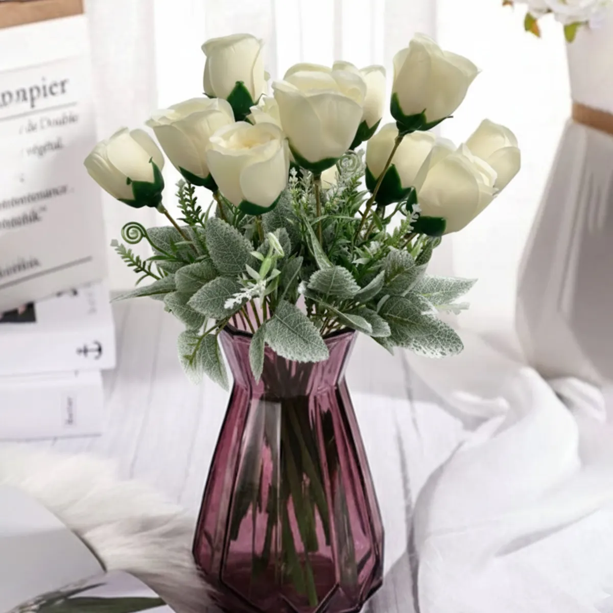 Ethereal White Rose Artificial Flower media 9