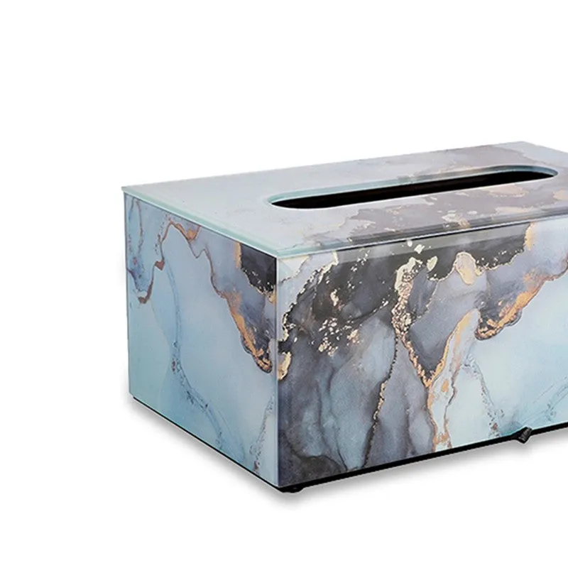 AarviDecor OpalRidge Glass Tissue Holder media 6