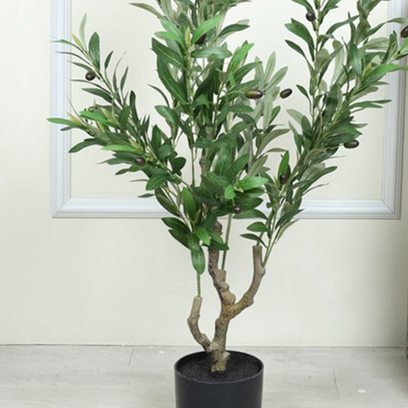Artificial Olive Plant With Black Fiber Pot - 3.6 Feet media 4