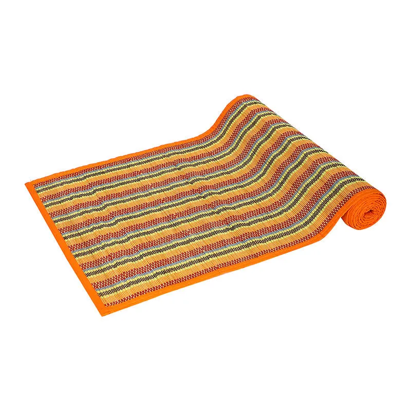Chequered Zen Bamboo Table Runner - Orange media 6