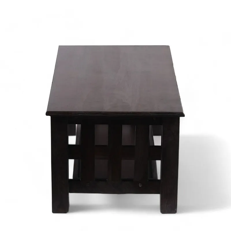 Brenox Sheesham Wooden Center Table - Black media 6