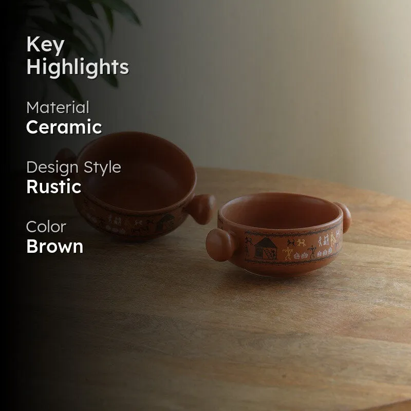 Aveline Ceramic Serving Bowl (350 Ml) - Set Of Two media 2
