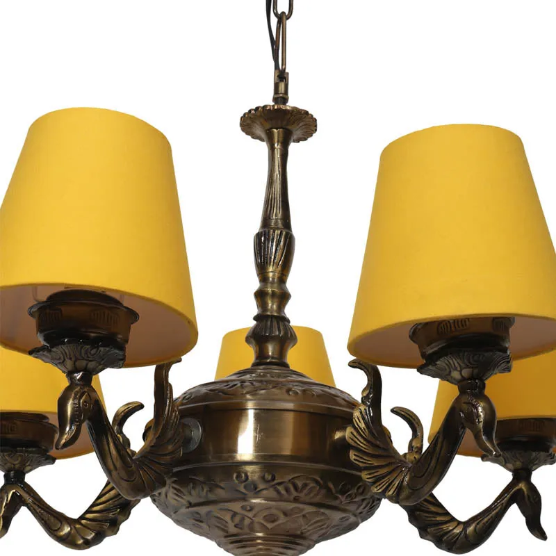 Clarion Conical Golden Antique Ceiling Lamp media 3