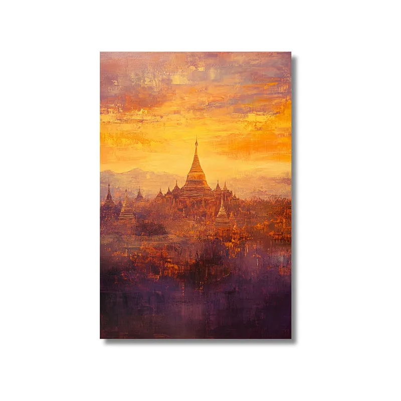 Ethereal Cityscapes Wall Painting media 3