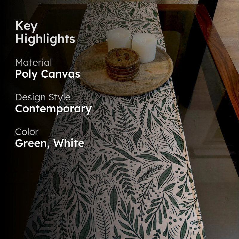 Darmia Floral Poly Canvas Table Runner media 2