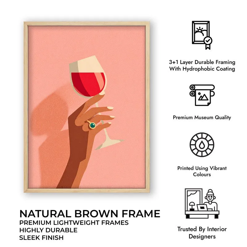Silhouette Canvas Wall Painting - Brown Frame media 10