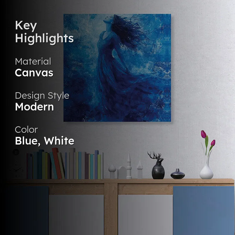 Blue Woman Canvas Wall Art media 2