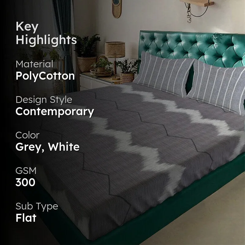 Blend Wave I Bedsheet - 300 GSM media 2