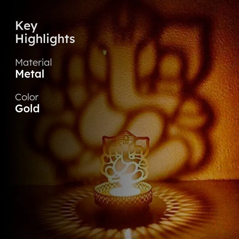 Shri Ganesha Tealight Candle Holder media 2