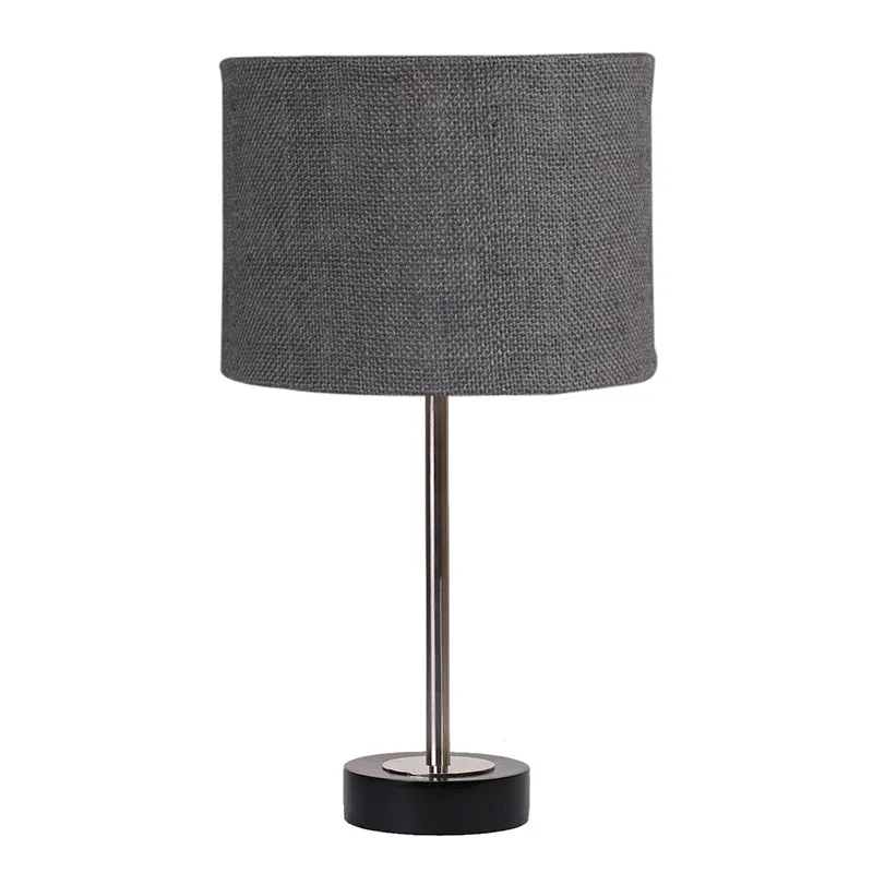 Sienna I Rodin Wooden Table Lamp - Grey,Silver,Black media 4