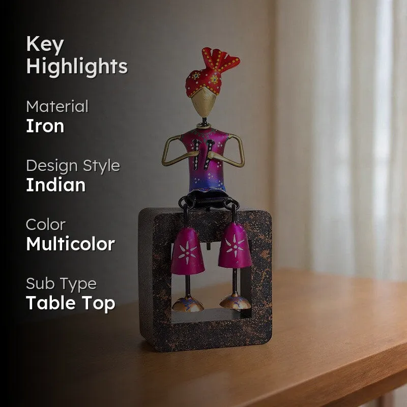 Musician Figurine Decorative Showpiece - Pink,Red media 2