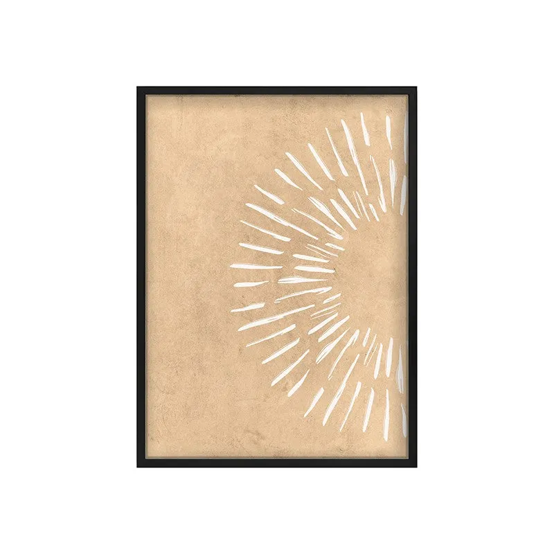Golden Radiance Canvas Wall Painting With Black Frame media 3
