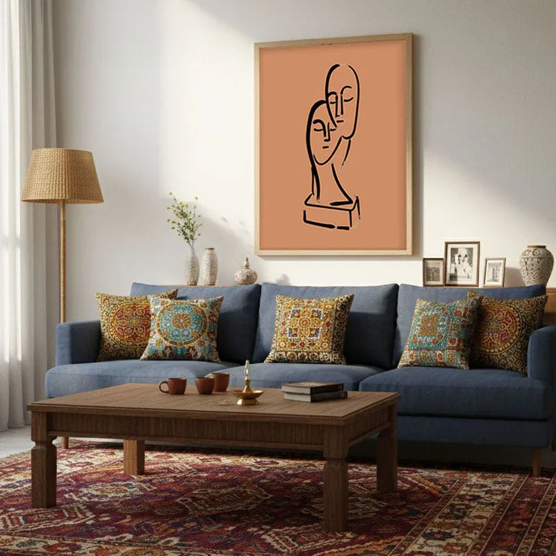 Two Souls Archival Canvas Wall Art - Natural Brown Frame media 3